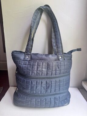lug Quilted Gray Tote Bag
